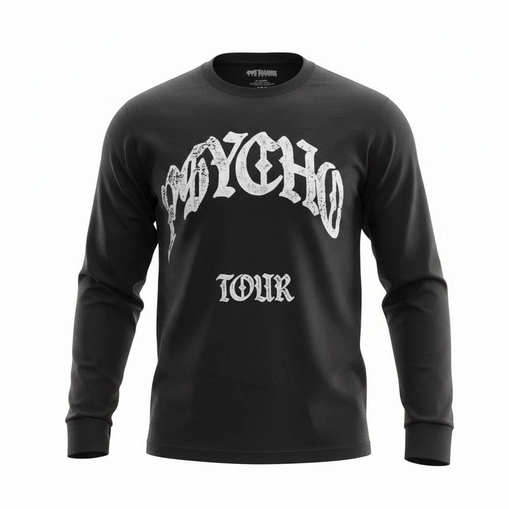 Don Toliver Psycho Tour Long Sleeve Graphic T-Shirt Black